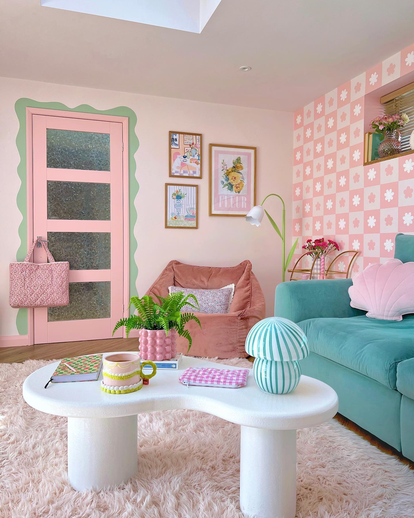 15. Frame a Door With a Wavy Painted Border