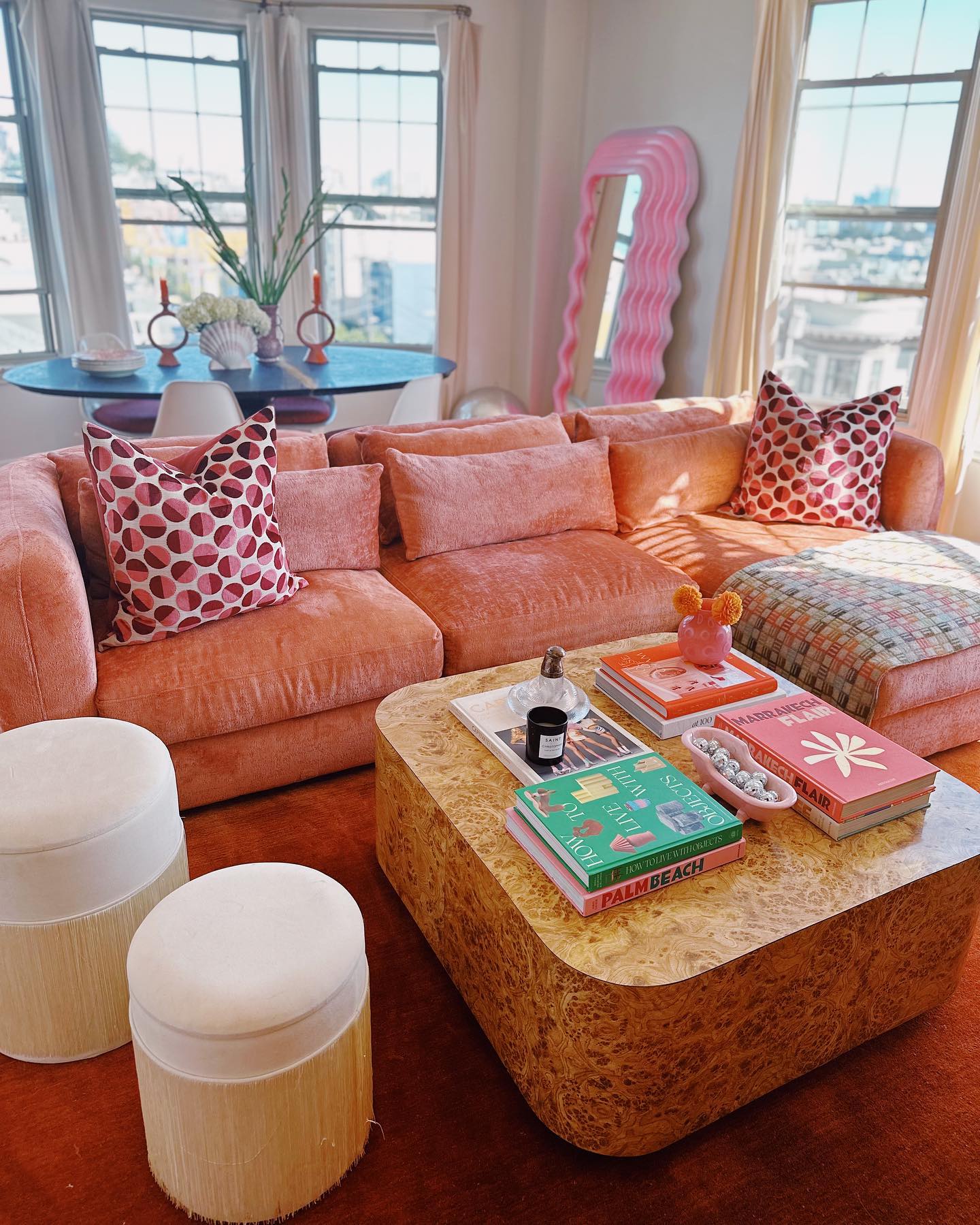 16. Pair a Wavy Mirror With a Plush Sectional