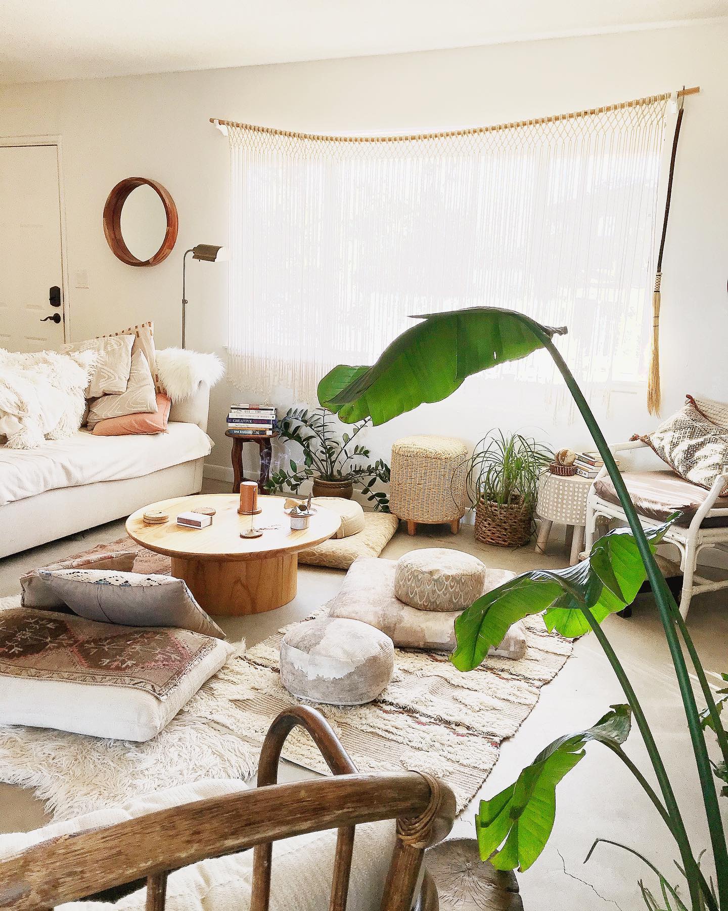 13. Make a White Couch the Center of a Bohemian Lounge