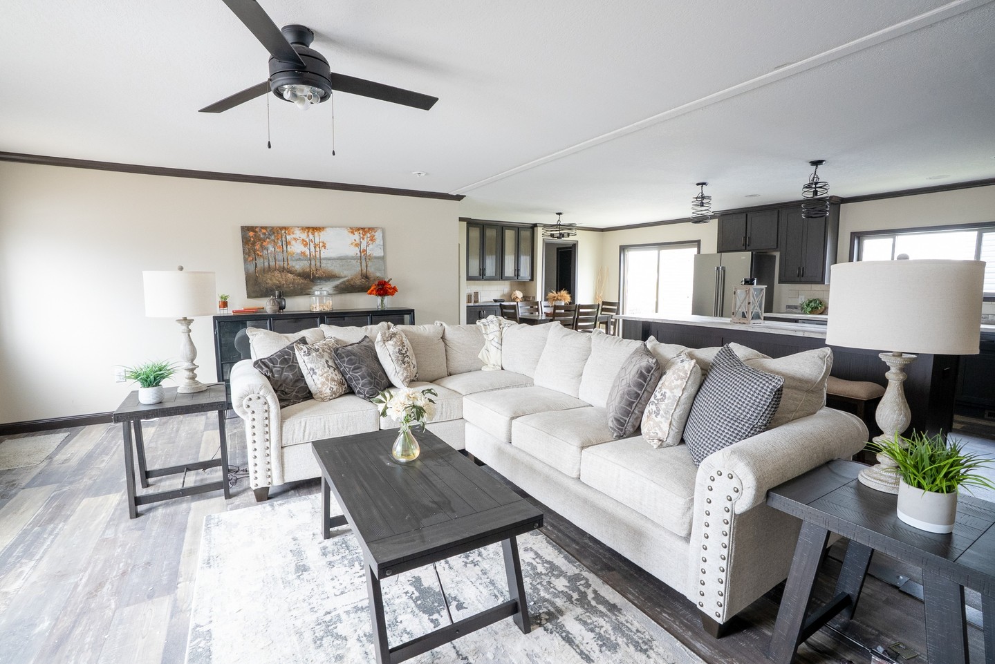 18. Define an Open Living Area with a White Sectional