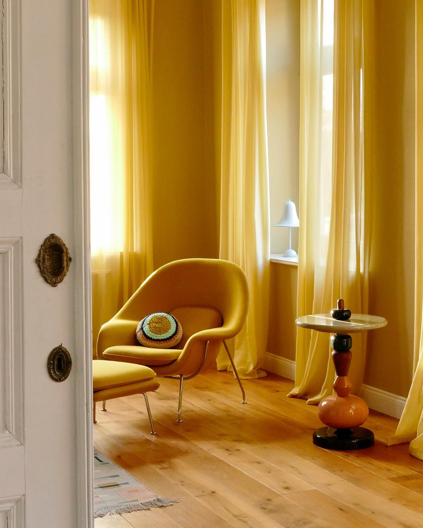 6. Wrap a Reading Nook in Yellow Curtains