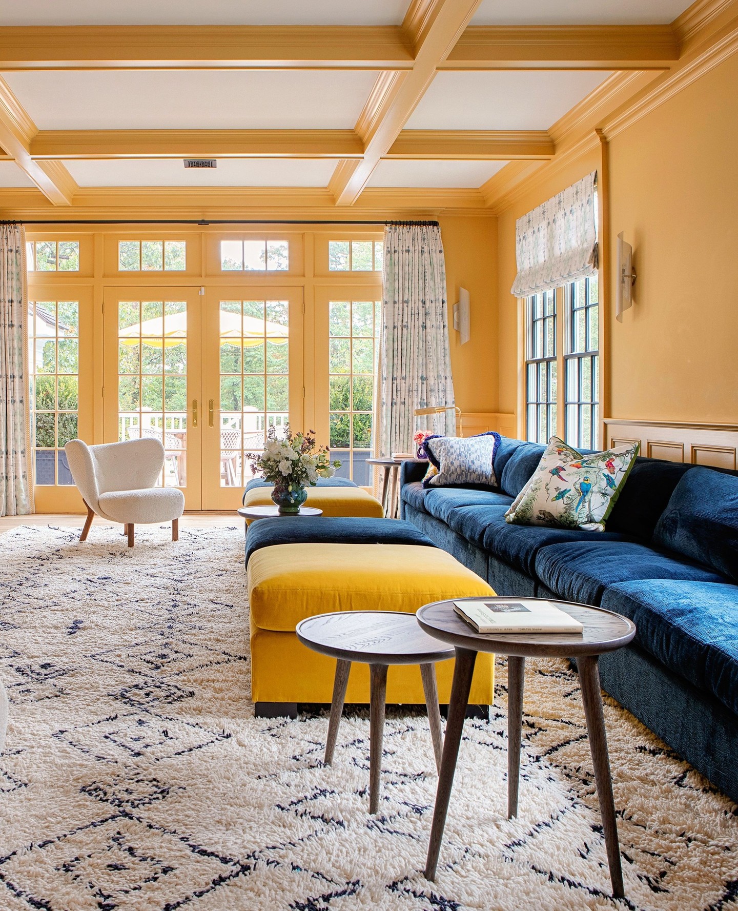 20. Yellow Architecture with Deep Blue Velvet